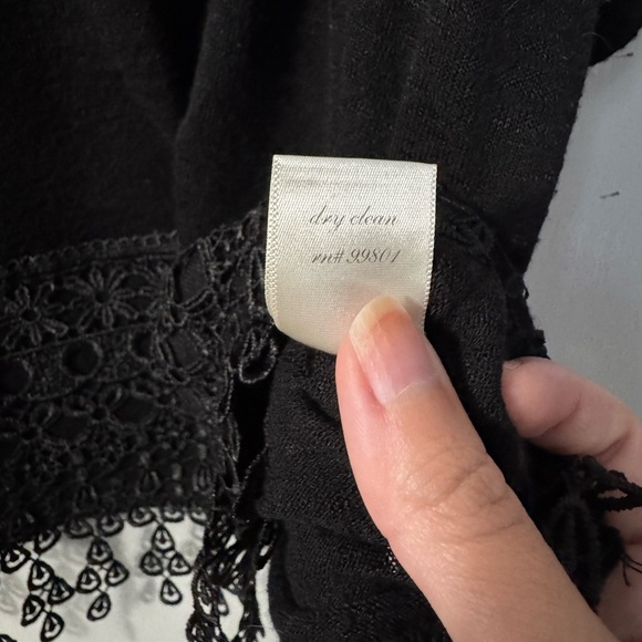 Francesca’s Miami Black Cold Shoulder Crochet Trim Top - Picture 6 of 7